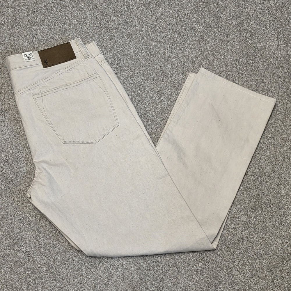 Todd Snyder Selvedge Denim Jeans Japan Canvas Straight Fit Men 33x32 Beige READ
